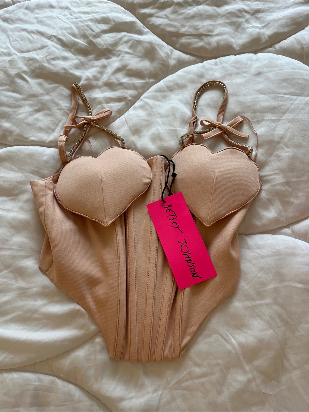 Betsy Johnson Corset Heart Top NWT